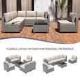 thumbnail image 4 of Rattan Patio Conversation Set with Waterproof Cushions & Leveler, 7 Piece Outdoor Patio Furniture Set with Glass Top Coffee Table, Outdoor Sectional Sofa for Backyard, Poolside, Gazebo, Easy Assembly, 4 of 8