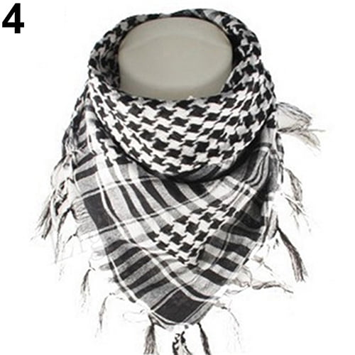 Koszal Fashion Unisex Lightweight Military Arab Tactical Desert Army Shemagh Keffiyeh Scarf Black