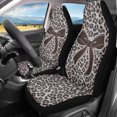 thumbnail image 2 of HUISEFOR Bow Leopard Print Car Seat Covers 2 Pack Breathable Elastic Car Seat Covers Protector, Comfortable, Easy to Installation, Fashion, Universal Fit for SUV Truck Sedan, 2 of 7