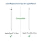 thumbnail image 2 of Replacement Nib Compatible with Apple Pencil, [2 Pcs] Nibs Replacement Accessories for Apple iPad Pro 11/9.7/10.5/12.9 Apple Pencil, 2*White, 2 of 5