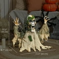thumbnail image 3 of Outsunny Halloween Animated Skeleton, Half-Body Scary Halloween Decorations, 3 of 10