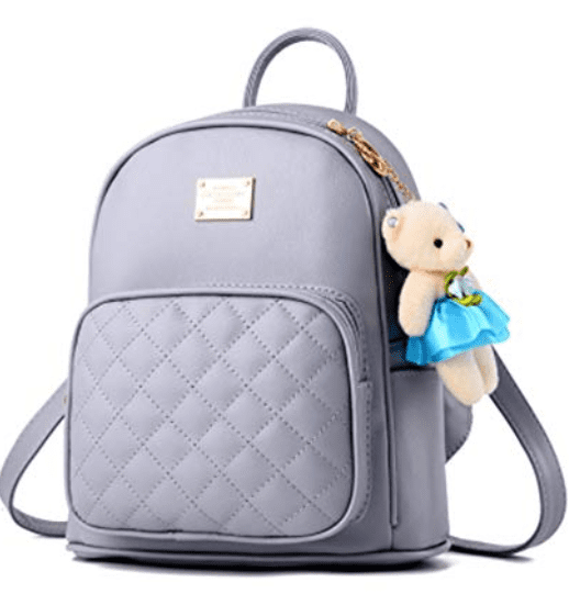 PU Leather Shoulder Bag,New Year Christmas Blue Backpack,Portable Travel School Rucksack,Satchel with Top Handle