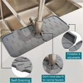 thumbnail image 2 of ORUYROP Silicone Faucet Splash Catcher-Kitchenguard Silicone Faucet Handle Drip Catcher Tray, Splash Guard, Faucet Splash Catcher Silicone Absorbent Mat for Home Bathroom Vanity (1pcs Grey), 2 of 7