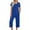Blue, variant on Quinlirra Womens Summer Two Piece Outfits Casual Linen Shorts Set 2PC Fashion Woman V Neck Short Sleeve Blouse +Loose Pockets Pants Sets