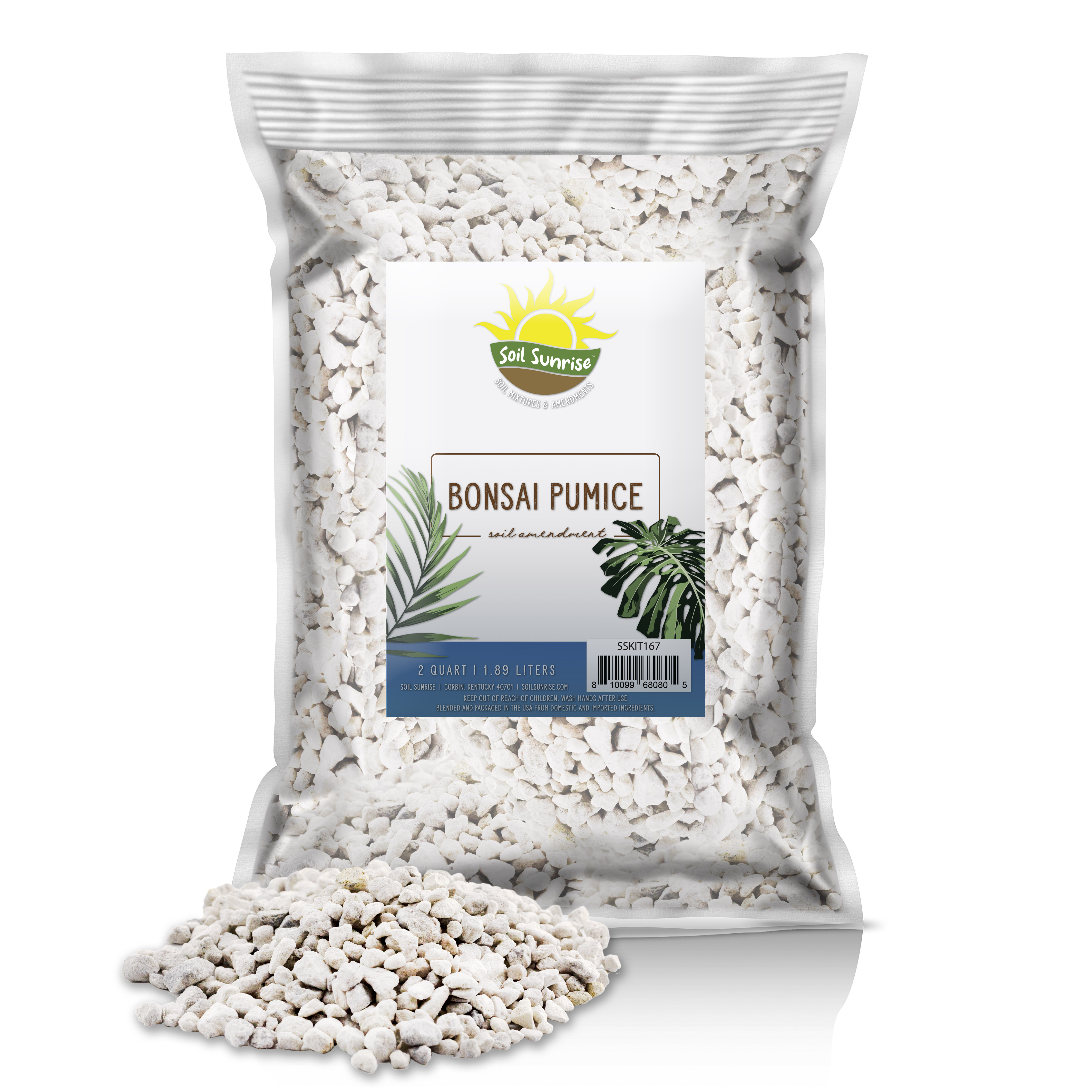 Horticultural Bonsai Pumice Soil Amendment (2 Quarts), Ideal Substrate for Bonsai Trees, Cactus