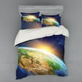 thumbnail image 1 of Ambesonne Colorful Bedding Set 4 Pcs, View of Sunrise Planet, Queen, Multicolor, 1 of 3