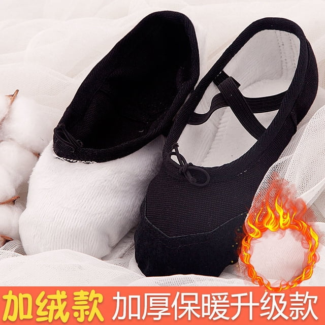 Zapatillas de ballet de terciopelo para adultos, suela dividida para niños, zapatillas de Ballet suaves para practicar Danza, zapatillas rosas y de carne