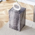thumbnail image 4 of NYEESS 12"x12"x19.6" Gray Textured MDF Side Table Coffee Table For Living Room, 4 of 11
