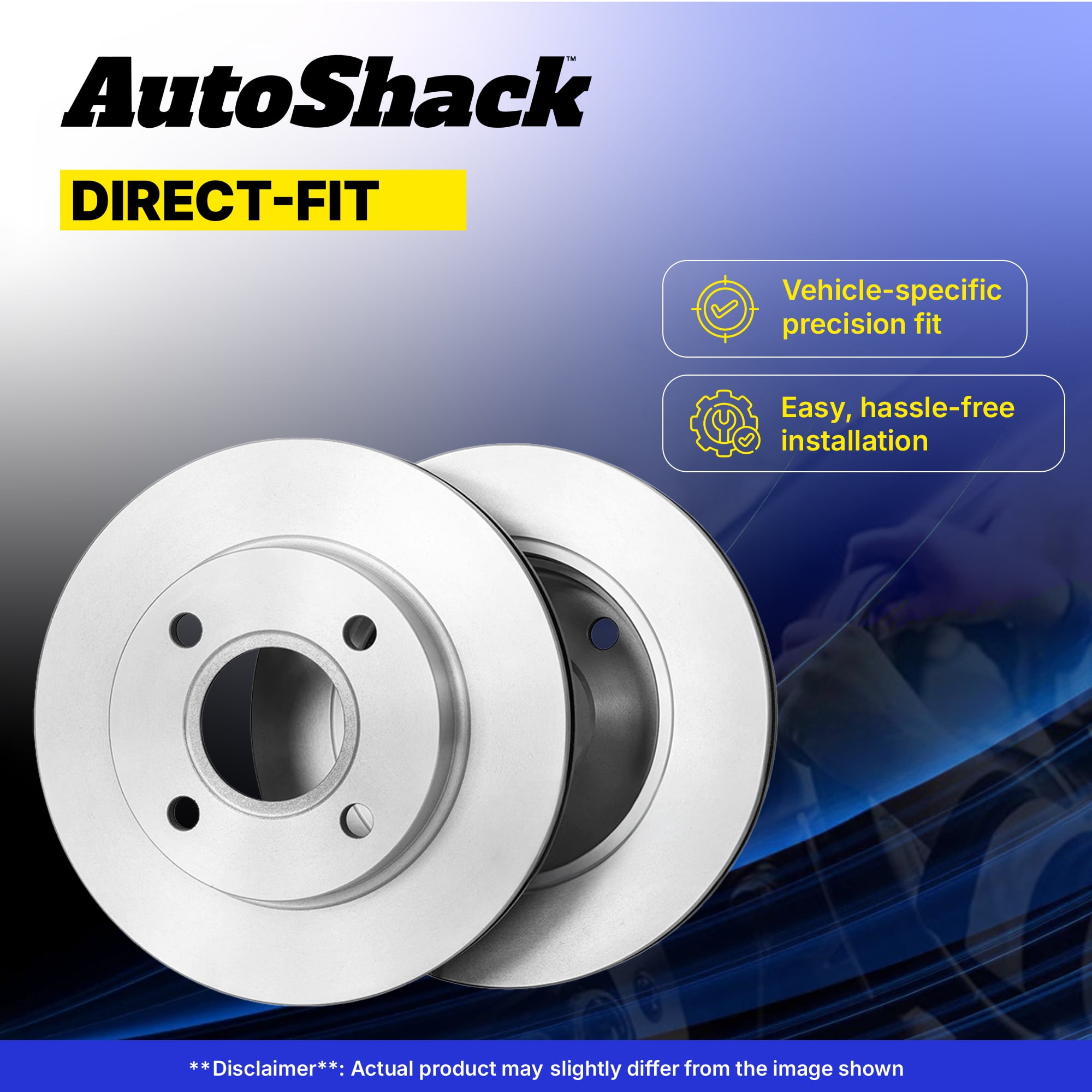 AutoShack Front Brake Rotors for Ford & Lincoln, Fusion 2013-2020 MKZ 2013-2016, AWD FWD L4 1.5L 1.6L 2.0L 2.5L - Coated - ArmorStop - 11.81" (300 mm), 5-Lug