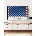 thumbnail image 5 of 4th of July Outdoor TV Cover 48 to 50 Inch Waterproof, Independence Day American Flag Red Striped Blue Star 600D Oxford TV Covers with Zipper, Outside Flat TV Screen Protector 48"Wx30"Hx4.5"D, 5 of 7