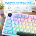 98-Key Pastel Two-Tone Mechanical Keyboard, Full Size Compact Layout ...