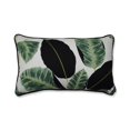 thumbnail image 1 of Pillow Perfect 618630 Indoor Hojas Cubanas Rainforest Rectangular Throw Pillow, Black, 1 of 1