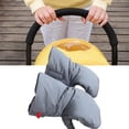 thumbnail image 4 of Stroller Winter Gloves for Babies - Fleece-Lined Hand Warmers for Strolls (0-2 Years Cozy & Safe) Clearance, Hontri 1 Pair Handlebar Gloves Cozy Cold Anti Slip , Grey, One Size, 4 of 5