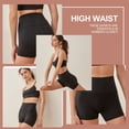 thumbnail image 4 of Pantalones cortos moteros QGGQDD de cintura alta, paquete de 3 para mujer, color negro, 4 of 5