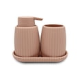 thumbnail image 1 of Mainstays 3-Piece Bathroom Accessory Set, Pink, 1 of 11