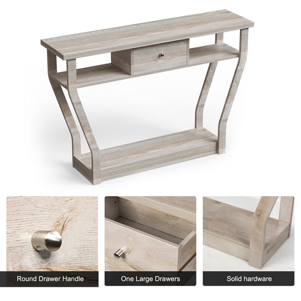 YYAo Console Table, Entryway Table, Console Sofa Table, Display Shelf,Modern Sofa Accent Table with Drawer-Gray