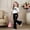 F-1059Black, variant on Big Kids Girls Outfit Bow Printed Short Sleeve Round Neck Top And Flare Leg Pants Two Piece Comfortable Fashion Sets For Daily Wear Brick Red 9-10 Years