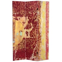 Oriental Furniture 6 ft. Tall Fire Dancer Canvas Room Divider - 3 Panel
