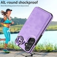thumbnail image 2 of TECH CIRCLE For Galaxy A33 5G Wallet Case with Card Holder, PU Leather Kickstand Finger Grip Ring Shockproof Women Men Magnetic Protective Wallet Cover for Samsung Galaxy A33 5G 6.4" 2022,Purple, 2 of 9