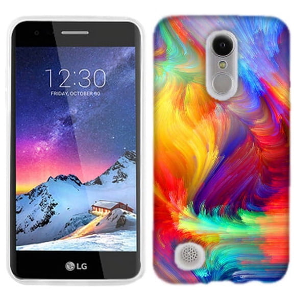 MUNDAZE Feather Paint Case Cover For LG Risio 3
