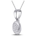 thumbnail image 2 of L U DIAMONDS 10k White Gold Diamond Pendant 1/6 Ctw, 2 of 3