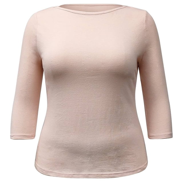 Playera George Talla 38 Cuello Bote Rosa