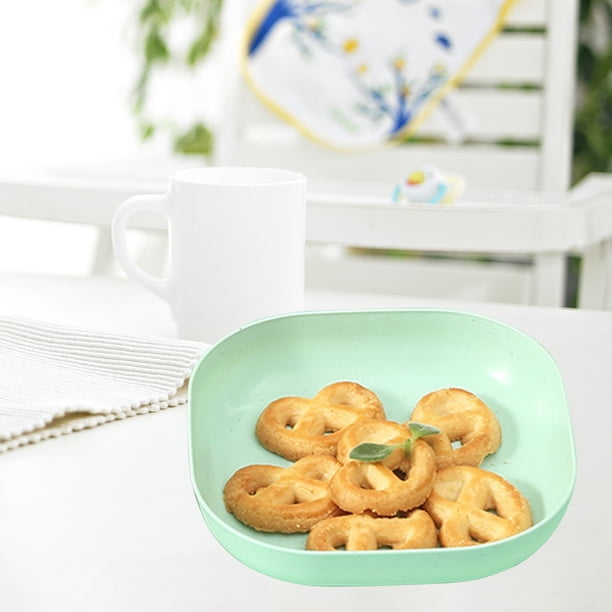 Whisker Fatigue Cat Bowl - Plato de comida poco profundo para gatitos y gatos de patas cortas - 5,71x5,71x1,3 pulgadas - Azul, Verde, Amarillo