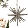 thumbnail image 2 of 1Pcs Gold Star Shaped Christmas Hanging Ornament, Star Pendant for Xmas Tree Winter Holiday Home Decor, Starburst Plastic Decoration, 5X5In, 2 of 6