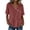 Red, variant on Cotton Linen Womens Blouses Wrap V Neck Button Decor Flowy Ruffled Peplum Shirts Casual Summer Shirts