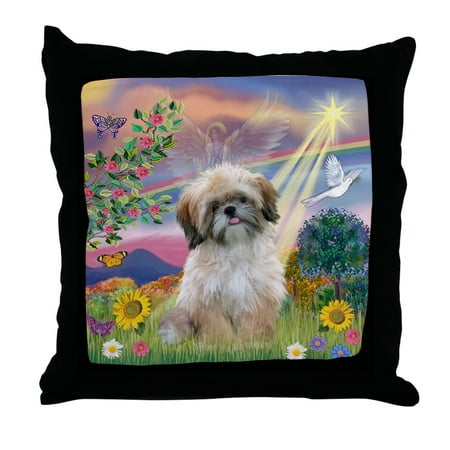 Angel Dear Pillow - CafePress - Cloud Angel & Shih Tzu - Decor Throw Pillow (18