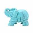 thumbnail image 1 of M Buder Escultura de Elefante de Jade Natural Tallado a Mano 5.08 cm / 2 inches - Turquesa, 1 of 9