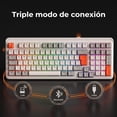 thumbnail image 4 of Teclado Gamer Mecánico EK98PRO, 100% 97 Teclas Inalámbrico 2.4G/Bluetooth/Cable, Estructura Gasket, Batería 4000mAh, RGB, Hot-Swappable, para PC/Laptop, 4 of 8