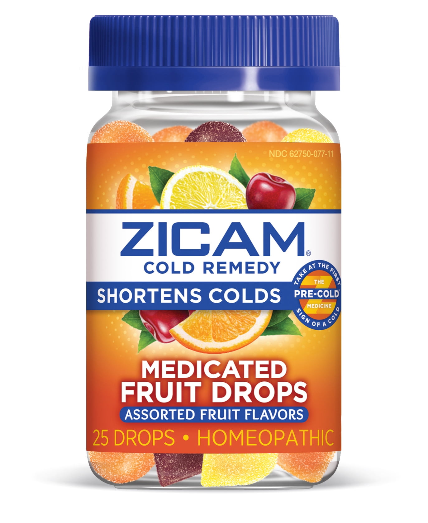 Zicam Zinc Cold Remedy Medicated Fruit Drops Assorted Fruit Flavor 25ct