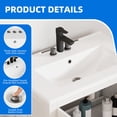 thumbnail image 4 of Dextrus 30" Bathroom vanity with Sink Top, Farmhouse Bathroom Storage Cabinet with Drawers, White, 4 of 9