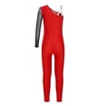 thumbnail image 4 of inlzdz Kids Girls Sparkle Full Body Long Sleeve Leotard for Gymnastic Ballet Dance Skating Jumpsuit Red 14, 4 of 6