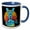 Blue/White, variant on 3drose, Australian Kangaroo with Boxing Glove Fighting, 11oz Two-tone Blue Mug