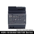thumbnail image 5 of HDR-15 30 60 100 150 Series DC 5V 12V 15V 24V 48V ,Ultra Slim Step Shape DIN Rail Power Supply, 5 of 6