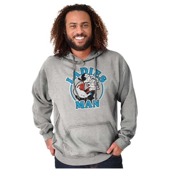 Popeye and Olive Oyl Ladies Man Funny Hoodie Hooded Sweatshirt Men Brisco Brands S