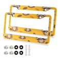 thumbnail image 2 of 2-Pack Aluminum License Plate Frame with 2 Holes for GM License Plate Cover with Free Screws Cute Cartoon Raccoon, 2 of 8