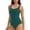 Green, variant on uvwlwu Women Scoop Neck Crisscross Back One Piece Swimsuit,S