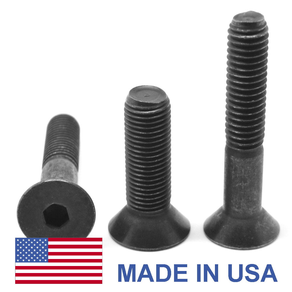 Hex Socket Drive US Made 1 Length Black Oxide Alloy Steel Flat Screw 5/16-24 Thread Size Fully Threaded Pack of 100 5/16-24 Thread Size 1 Length Small Parts 3216CSFL
