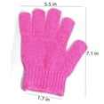 thumbnail image 2 of 2 Pcs Exfoliating Shower Bath Glove,Nylon Massage and Body Scrubs Glove,Deep Clean Body Skin Bathing Scrubber Accessories,Artrylin Spa Massage Shower Glove,Rose Red, 2 of 6