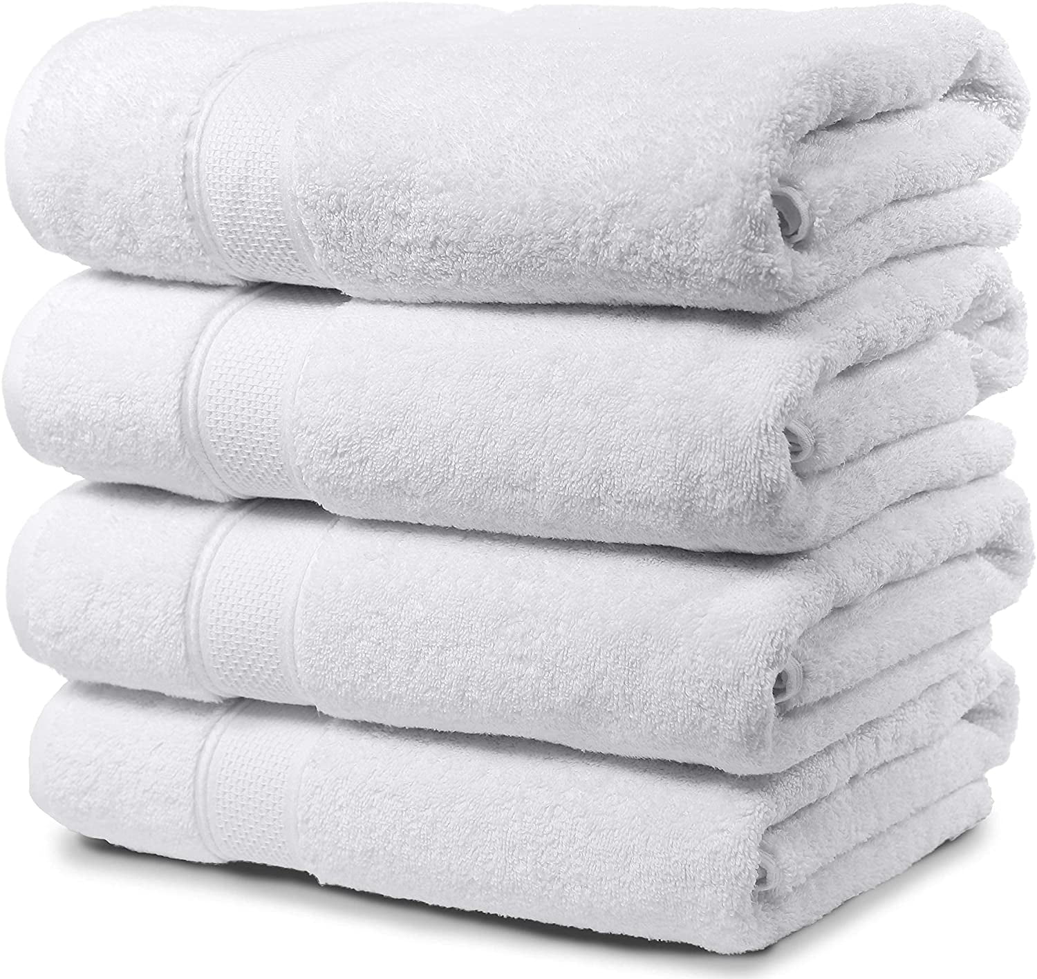 Maura Basics Performance Bath Towels with Hanging Loop. 30”x56” American  Standard Towel Size. Soft, Durable, Long Lasting and Absorbent 100% Turkish