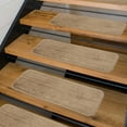 thumbnail image 4 of Sweet Home Stores Luxury Washable Non-Slip Rubberback Solid 9" x 26" Indoor Stair Treads, 7 Pack, Camel, 4 of 8