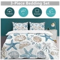 thumbnail image 2 of Marine Coral Shell StarBlue Bedding Set Couple Bedclothes Pillowcase Customized Home Textiles Bed Set for Bedroom Decoration, 2 of 6