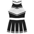 thumbnail image 4 of Sholeno Ensemble d'Uniforme de Cheerleader Sans Manches pour Femmes Adultes Jupe Plissée Mini Noire P, 4 of 7
