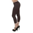 thumbnail image 2 of Vivian's Fashions Capri Leggings - Cotton, Misses Size (Brown, 3X), 2 of 2