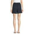 thumbnail image 2 of Time and Tru Women's Linen Blend Shorts, 2 of 5