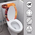 thumbnail image 4 of HELLHERO Palm Tree Motif Round Toilet Lid Dust Cover Soft & Easy Care Toilet Lid Cover Set Easy to Clean Pack of 2 Tropical Sunset Scene, 4 of 8
