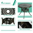 thumbnail image 5 of VIVIJASON 5-Piece Outdoor Patio Dining Set, All-Weather Cast Aluminum Conversation Set, Patio Furniture Set for Balcony Lawn Garden Backyard, Include 4 Chairs, a 35.2" Round Table with Umbrella Hole, 5 of 7